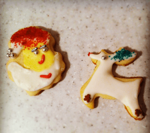 Sugar Cookie Santa and reindeer